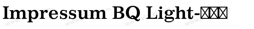 Impressum BQ Light字体转换
